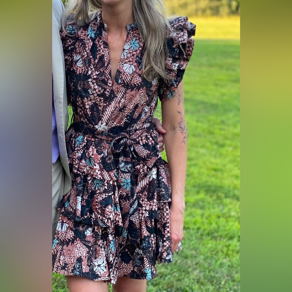 Ulla Johnson ruffle hem mini dresss.